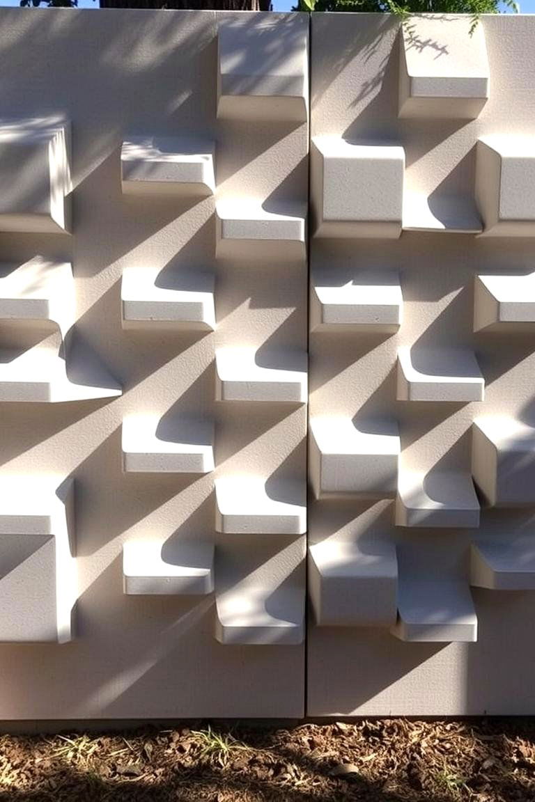 Inexpensive Concrete Baffle Wall - 24 Inexpensive Retaining Wall Ideas