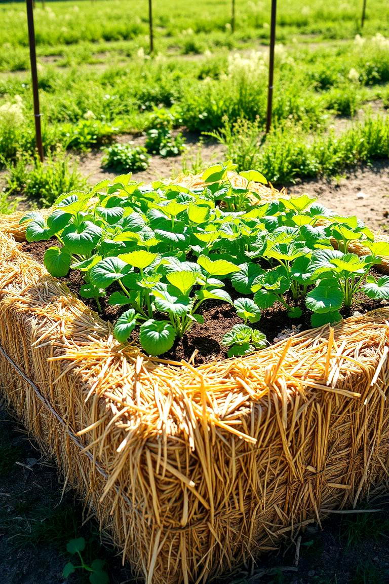 Inexpensive Straw Bale Gardens - 24 Inexpensive Raised Garden Bed Ideas