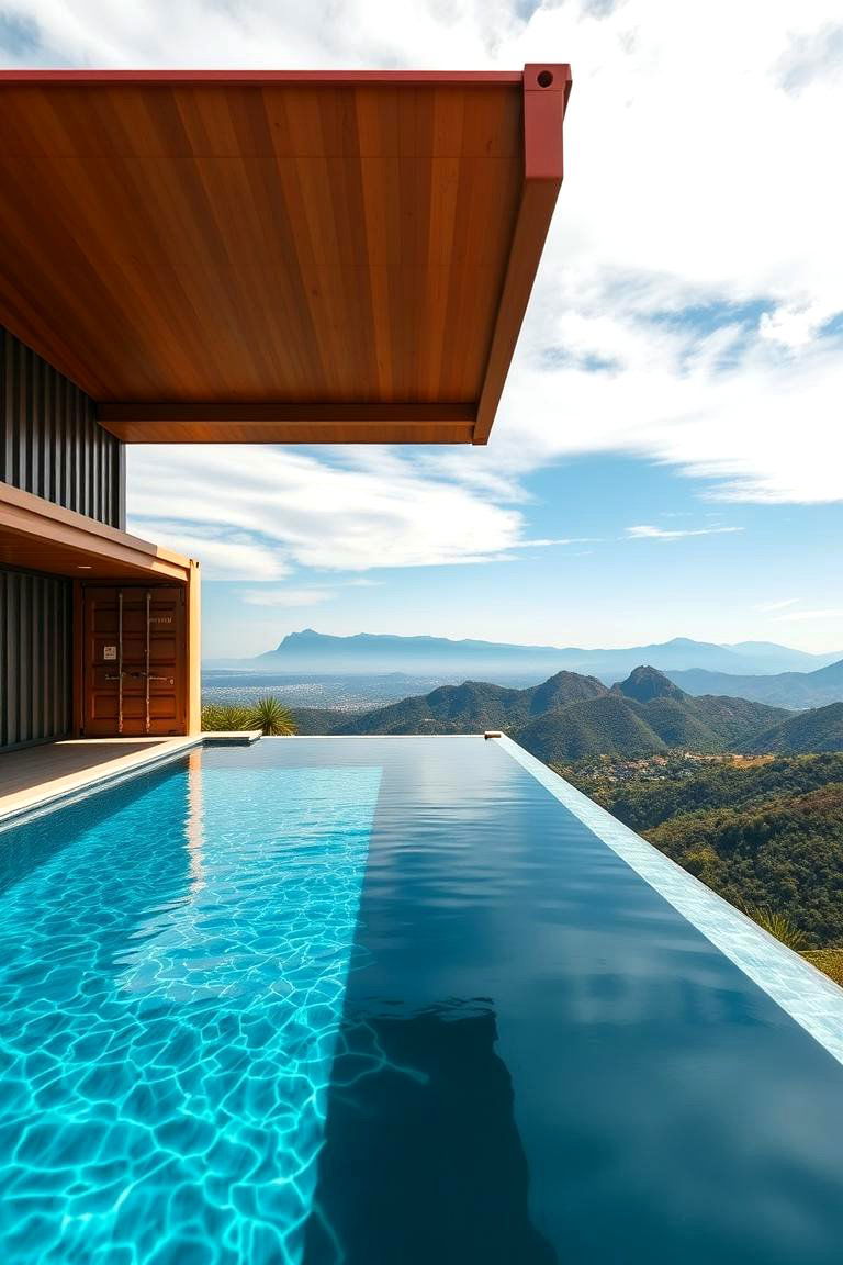 Infinity Edge Container Pool - 24 Shipping Container Pools