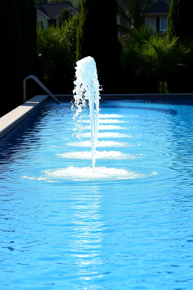 Infinity Edge Fountain - 24 Pool Fountain Ideas