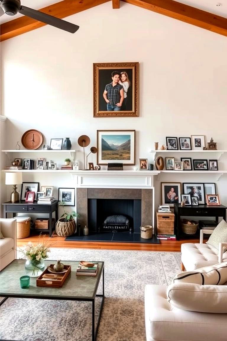 Infuse Personality with Meaningful Collectibles - 24 Large Living Room Ideas