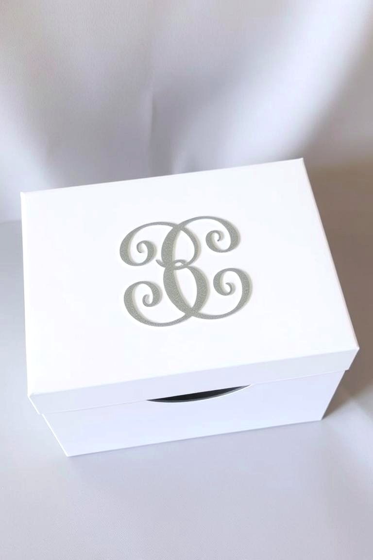 Initial Monogram Box - 24 Wedding Card Box Ideas