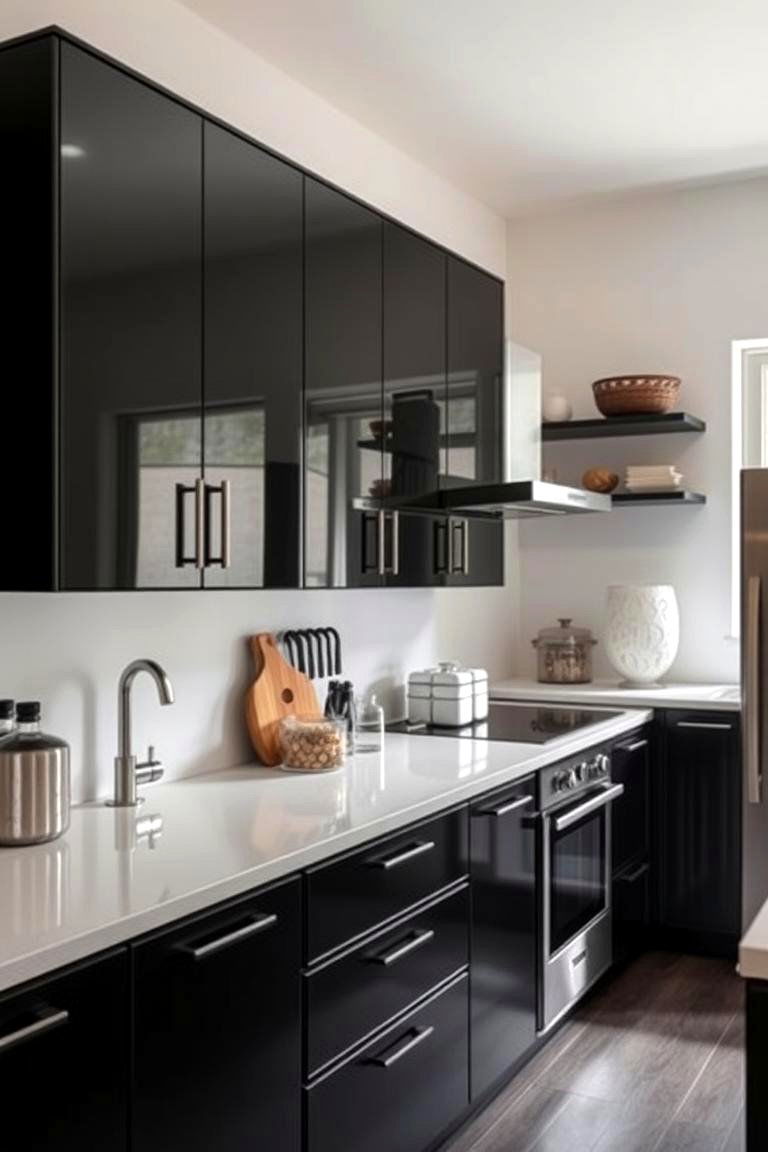 Innovative Black Storage Solutions - 24 Gray and Black Kitchen Ideas