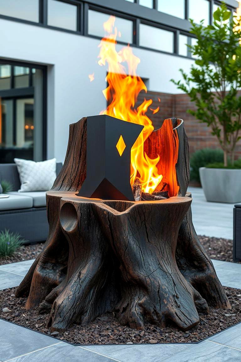 Innovative Fire Design - 24 Tree Stump Fire Pit Ideas
