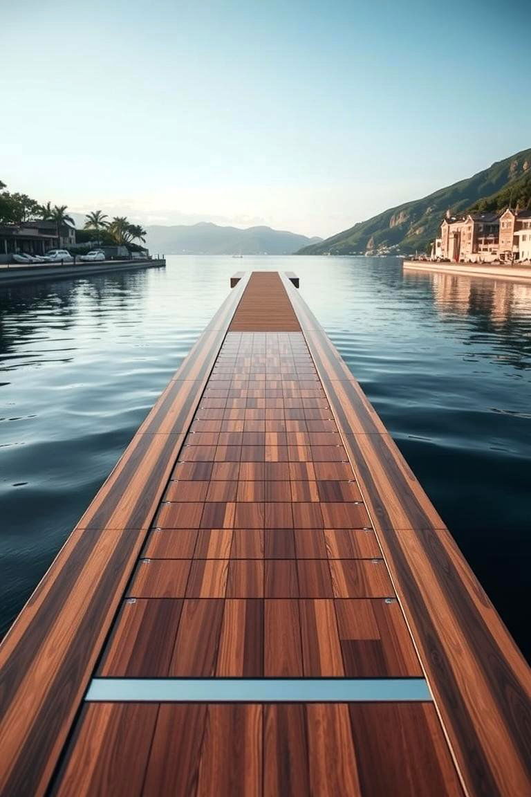 Innovative Floating Deck Path - 24 Pool Walkway Ideas
