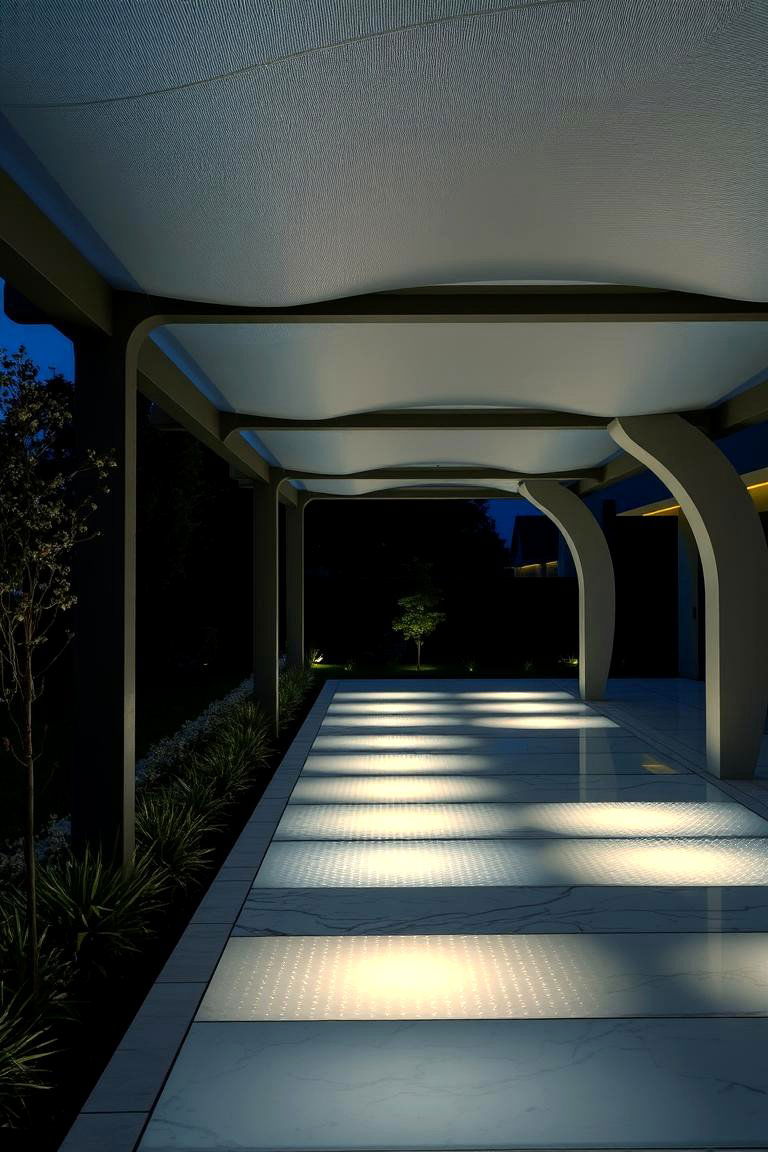 Innovative LED Embedded Flooring - 24 Pergola Flooring Ideas