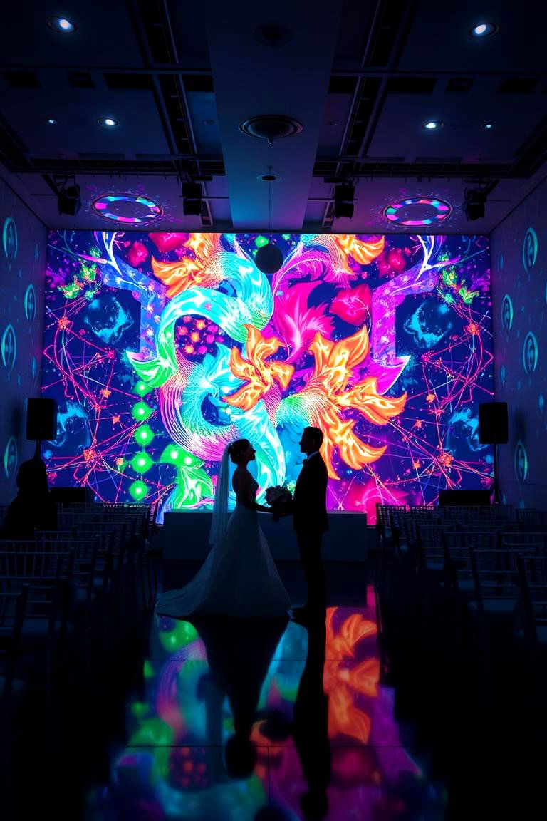 Innovative Light Projections - 24 Wedding Decoration Ideas