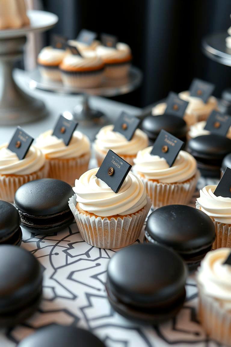 Innovative Monochrome Dessert Tables - 24 Black and White Wedding Ideas