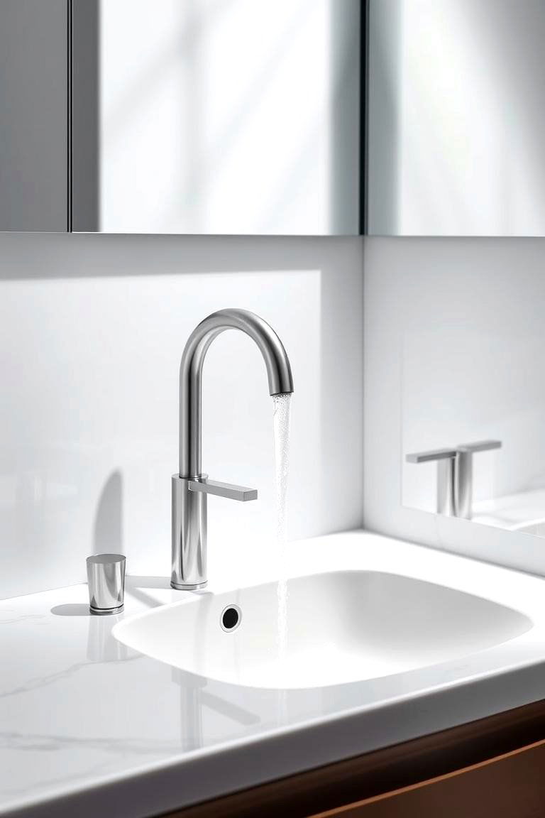 Innovative Pull Out Faucet Feature - 24 Corner Kitchen Sink Ideas