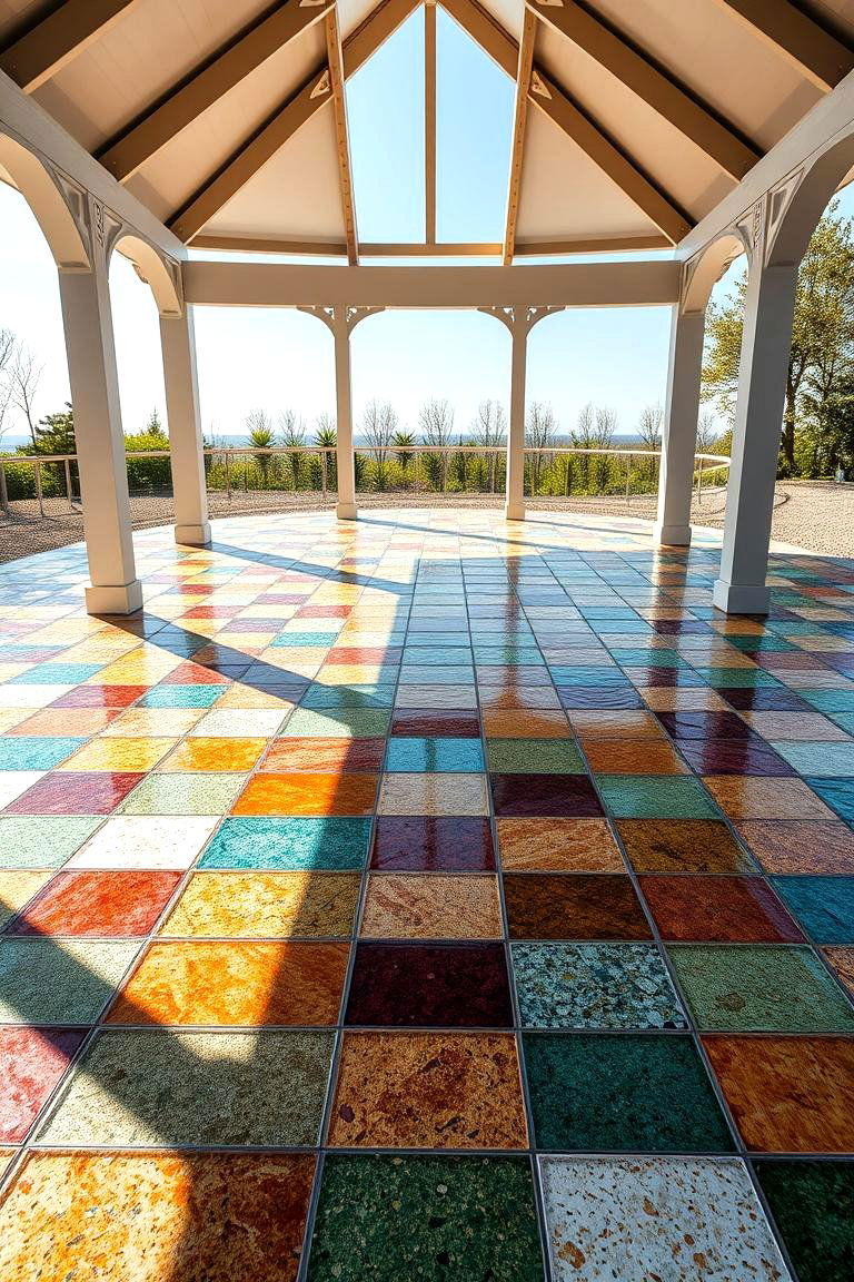 Innovative Recycled Glass - 24 Gazebo Floor Ideas