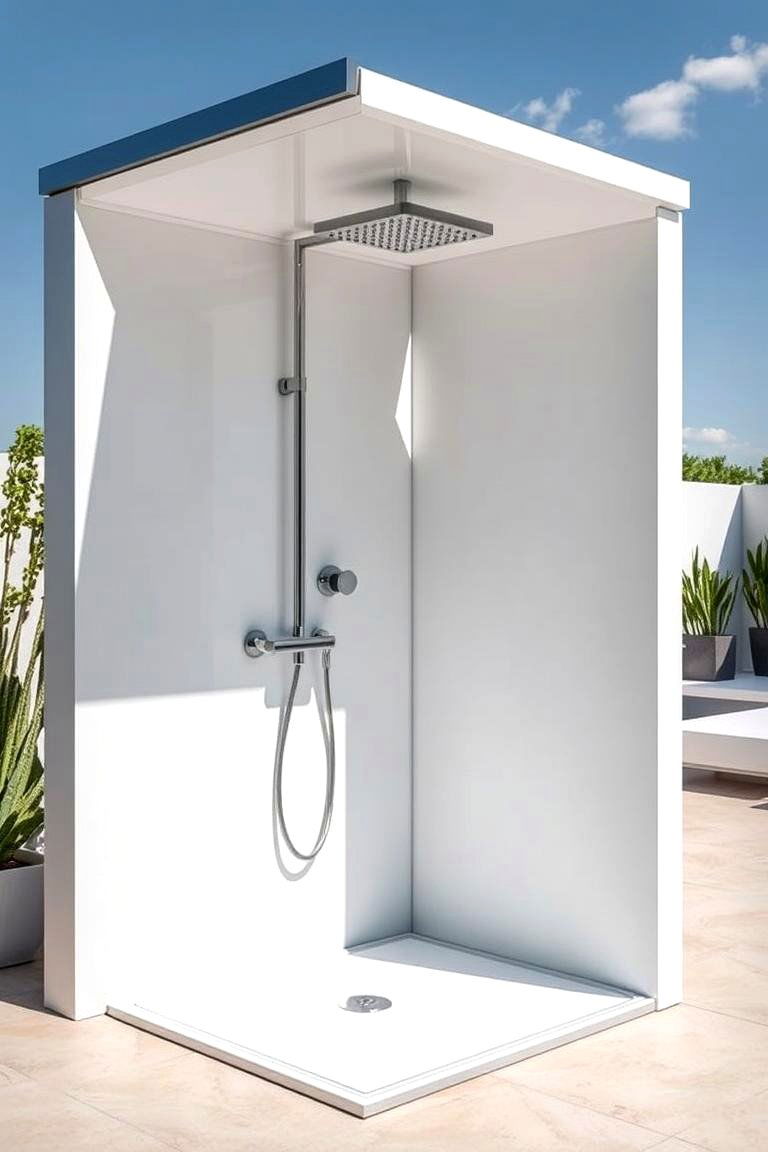 Innovative Retractable Outdoor Shower - 24 Outdoor Shower Ideas