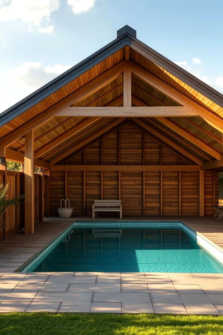 Innovative Roof Design Pool Shed - 24 Pool Shed Ideas