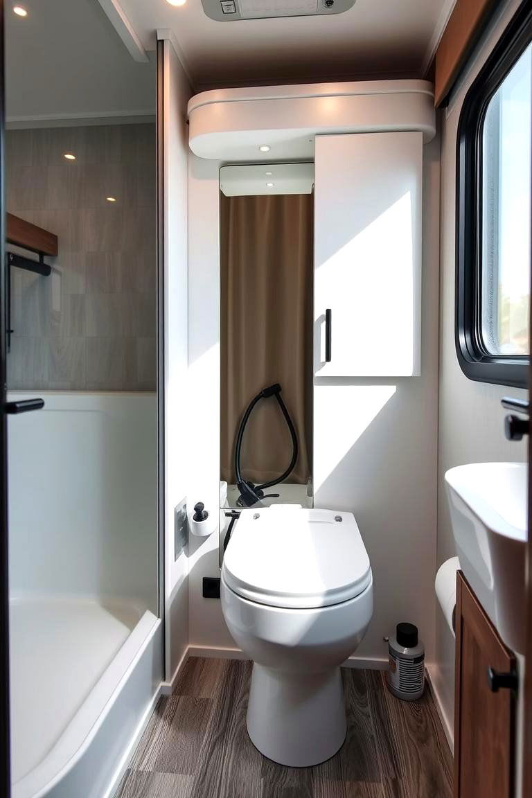 Innovative Toilet Configurations - 24 Small Rv Bathroom Ideas