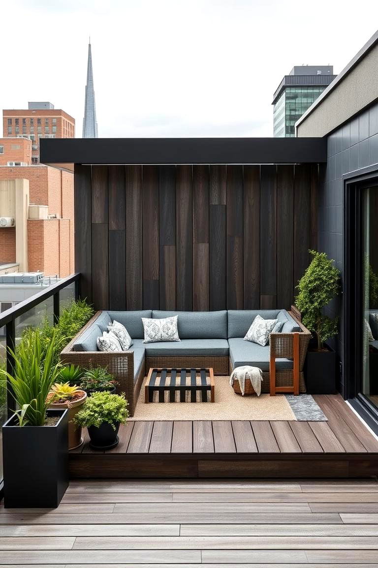 Innovative Urban Living Solution - 24 Deck With Privacy Wall