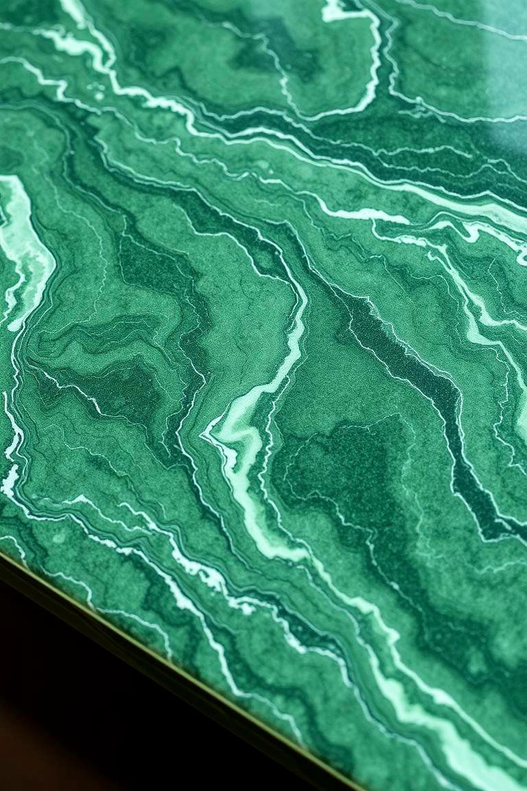 Innovative Veining Art - 24 Green Marble Countertop Design Ideas