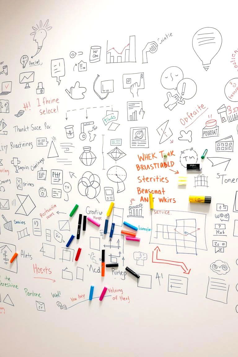 Innovative Whiteboard Walls for Brainstorming - 24 Home Office Ideas for Her