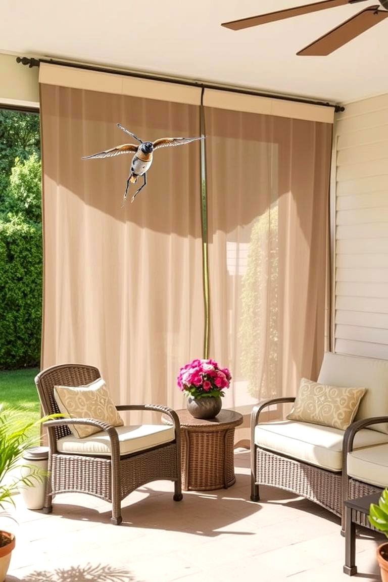 Insect Repelling Outdoor Curtains - 24 Patio Curtain Ideas