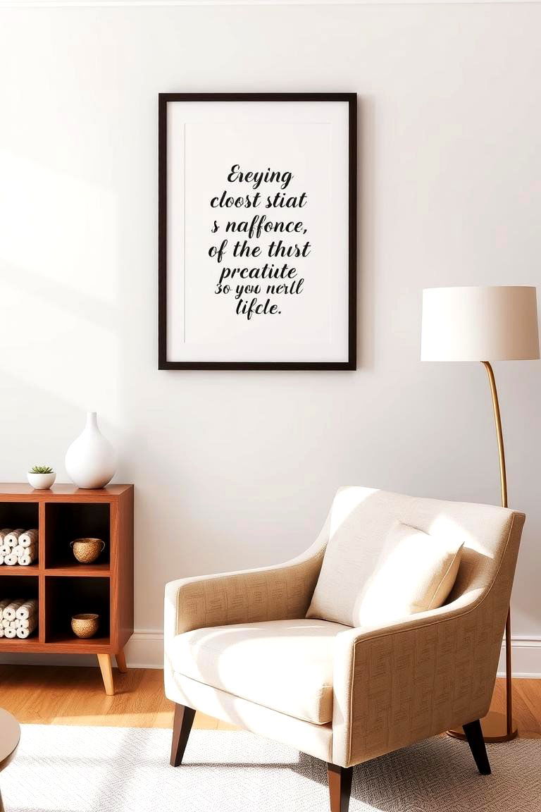 Inspirational Quote Art - 24 living room wall decor ideas