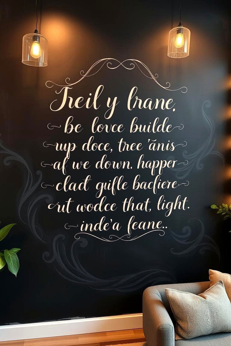 Inspirational Quote Chalkboard - 24 Chalkboard Wall Ideas