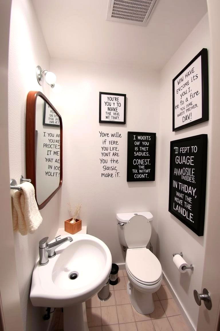 Inspirational Quote Decor - 24 Dorm Bathroom Ideas