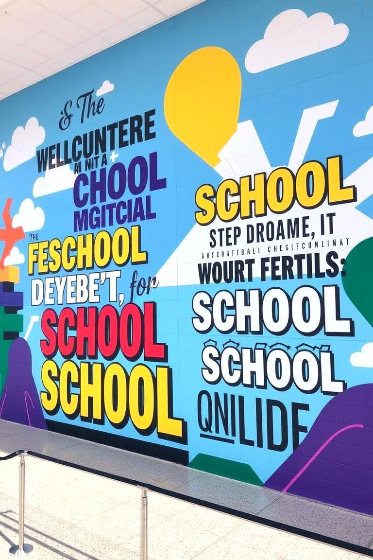 Inspirational Quotes and School Spirit - 24 School Mural Ideas