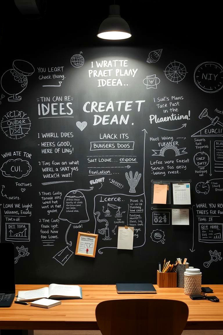 Inspirational Workspace Chalkboard - 24 Chalkboard Wall Ideas