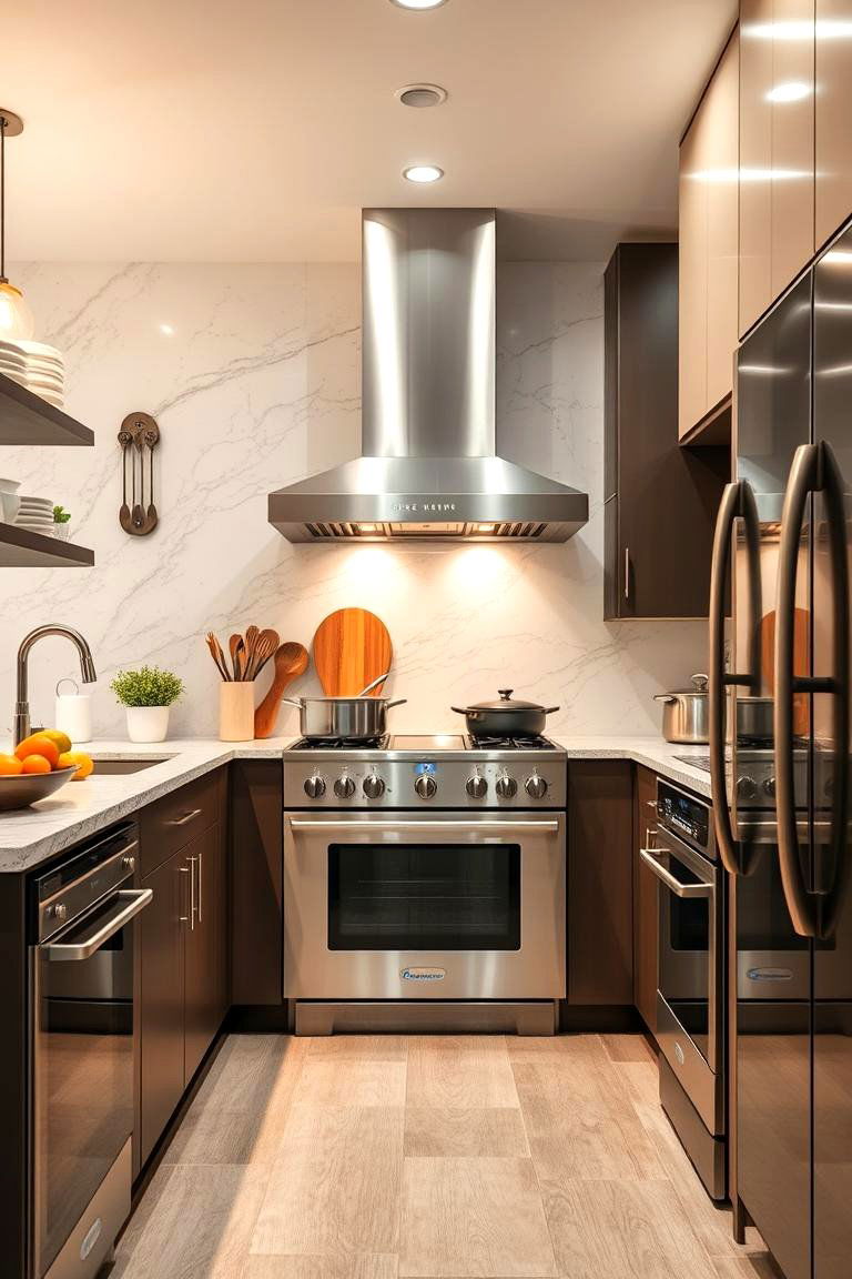 Inspiring Culinary Creativity in a Modern Space - 24 Kitchen With Stainless Steel Appliances