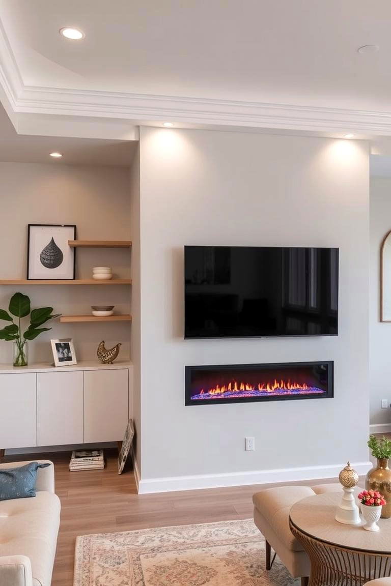 Inspiring Design Innovation - 24 Electric Fireplace Ideas With Tv Above