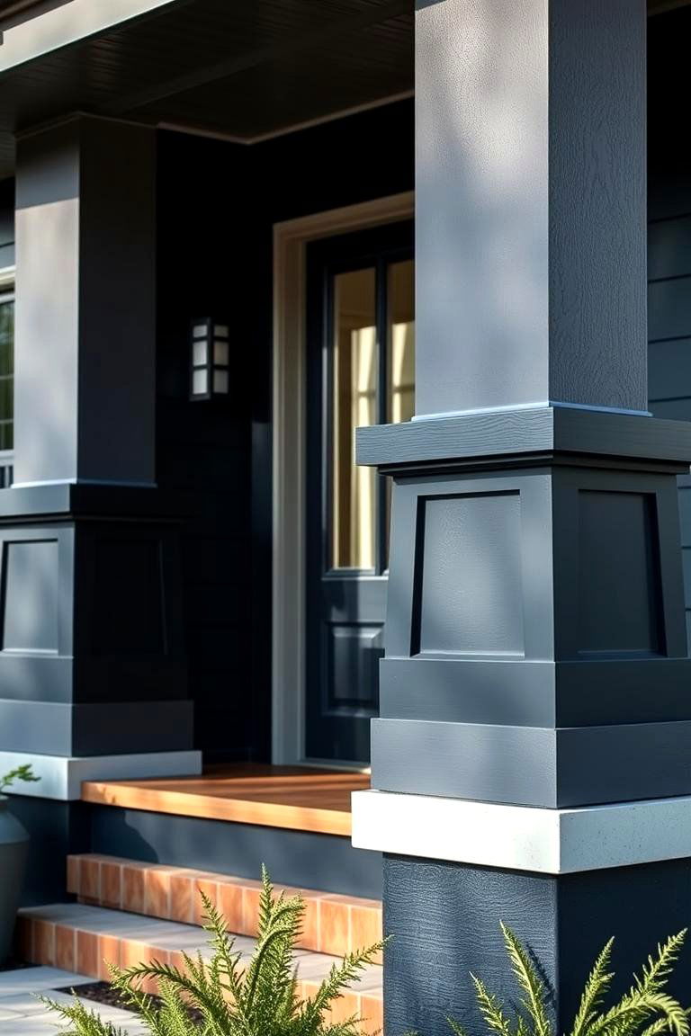 Inspiring Everyday Excellence - 24 Dark Blue House With Black Trim