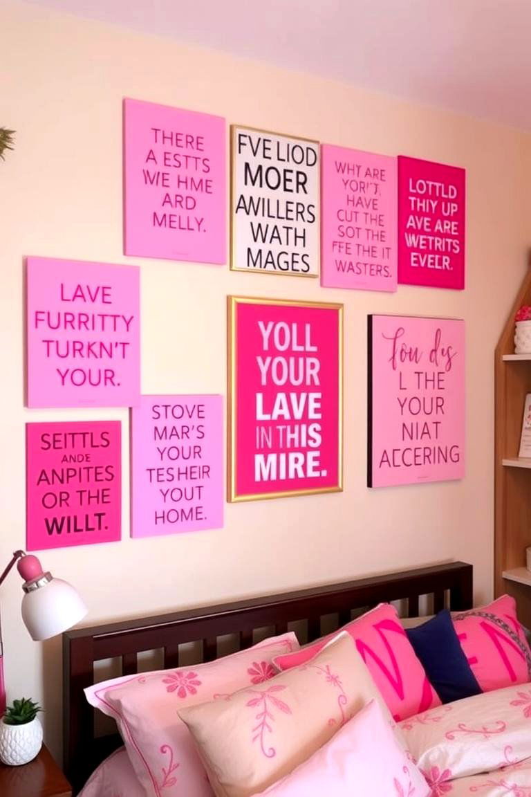 Inspiring Pink Motivational Quotes - 24 Pink Dorm Room Ideas