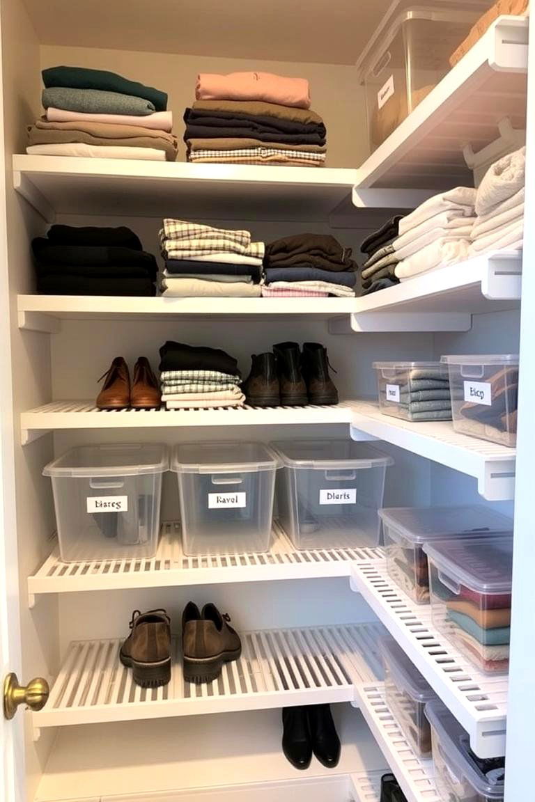 Install Adjustable Shelving - 24 Small Closet Storage Ideas
