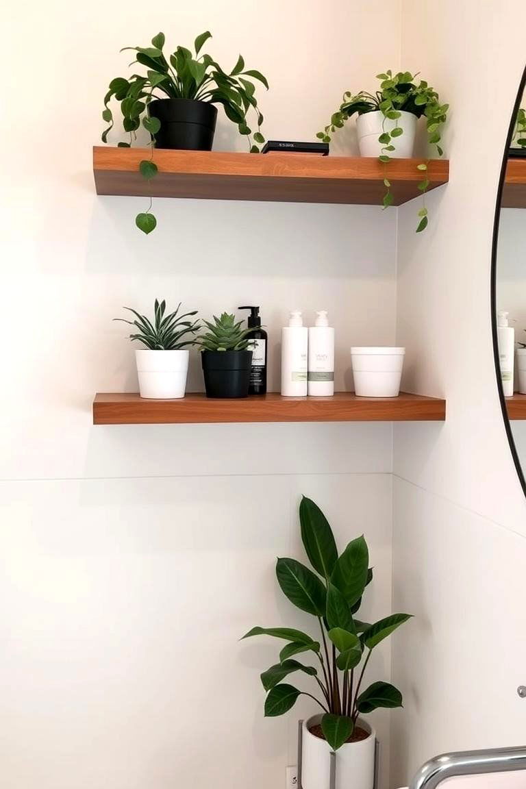 Install Floating Shelves - 24 Bathroom Decor Ideas