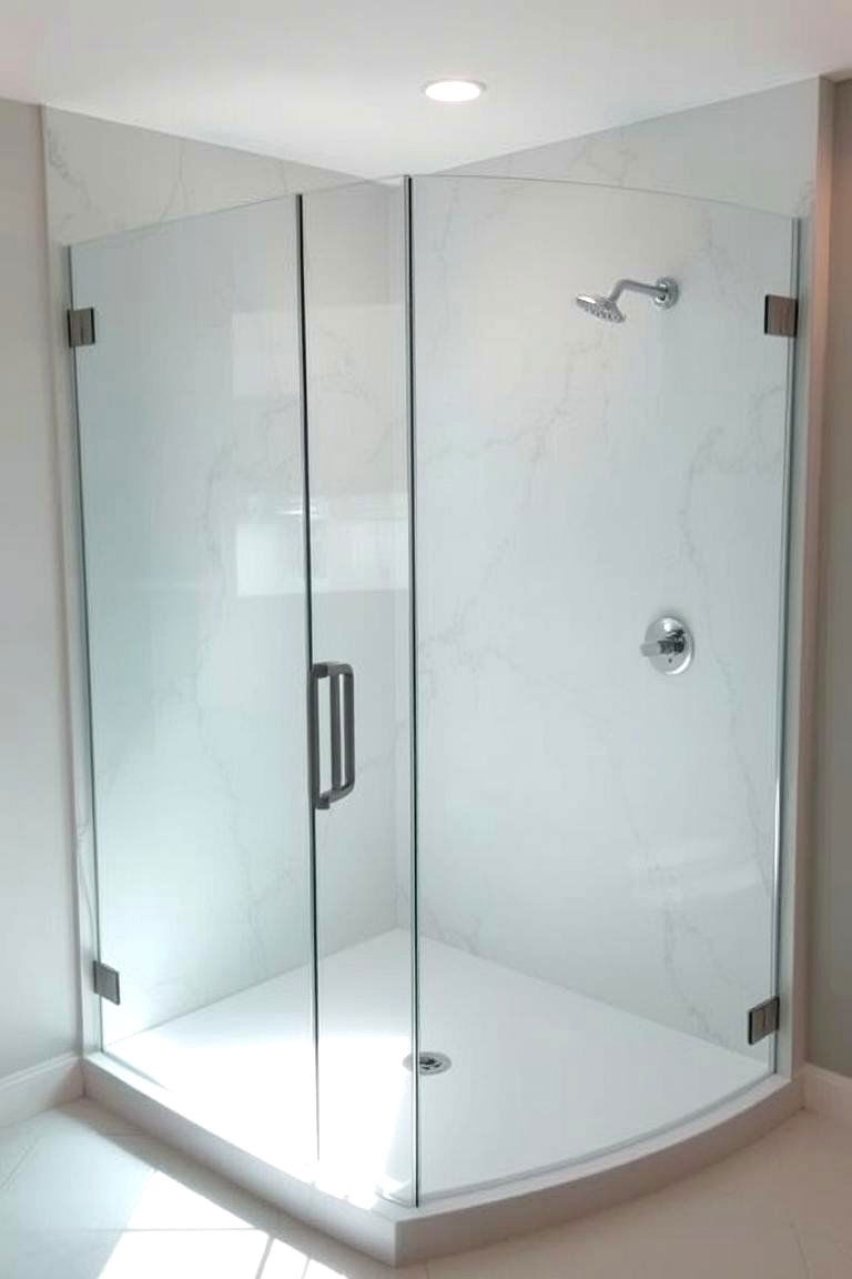 Install Glass Shower Doors - 24 Small Master Bathroom Ideas
