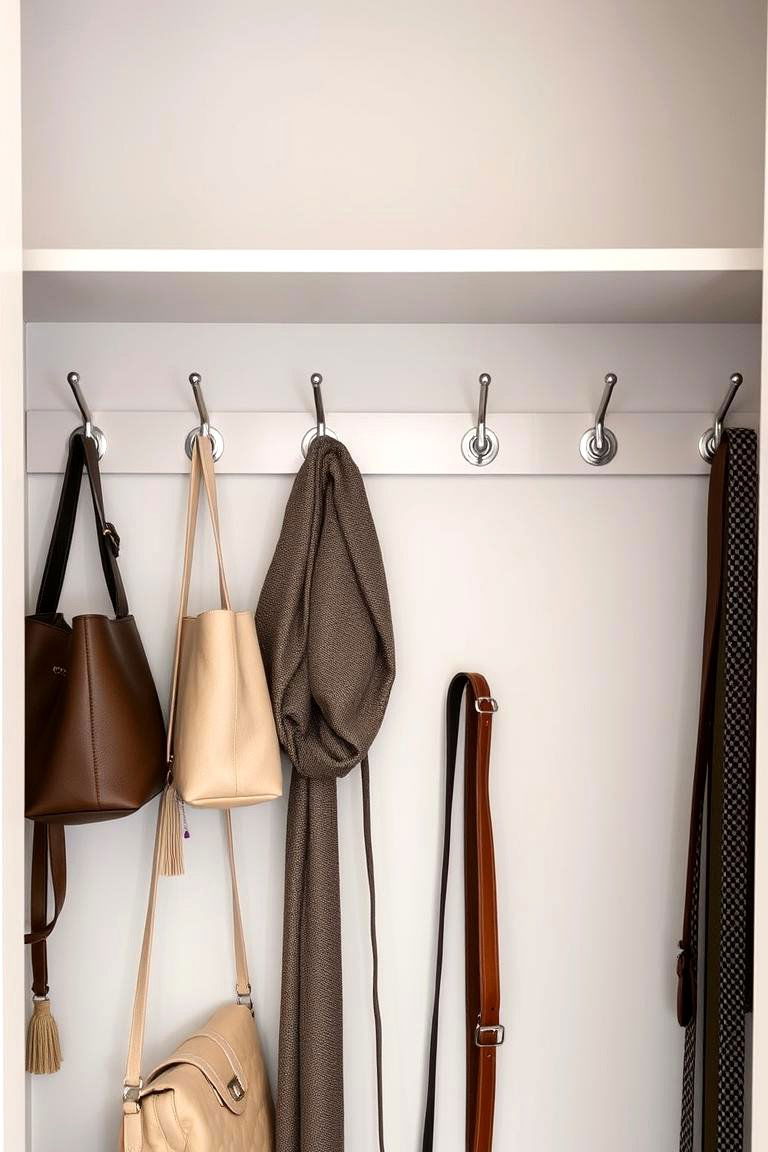 Install Hooks on Walls and Doors - 24 Small Closet Storage Ideas