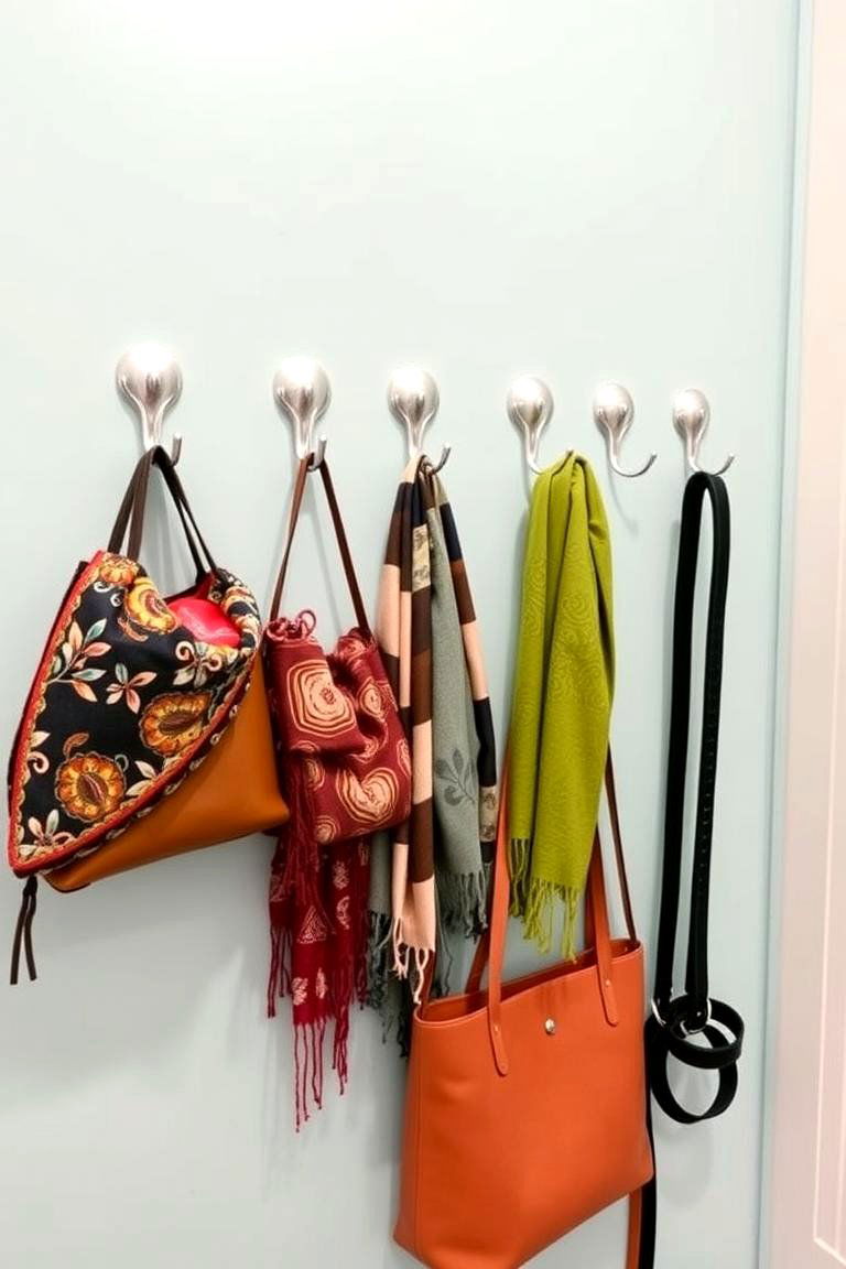Install Hooks on Walls and Doors - 24 Small Dressing Room Ideas