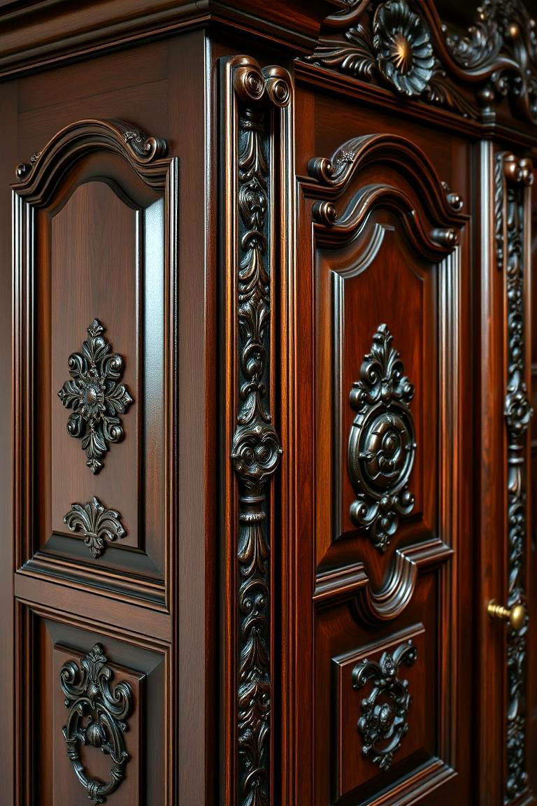 Install Ornate Dark Wood Cabinetry - 24 Gothic Kitchen Ideas