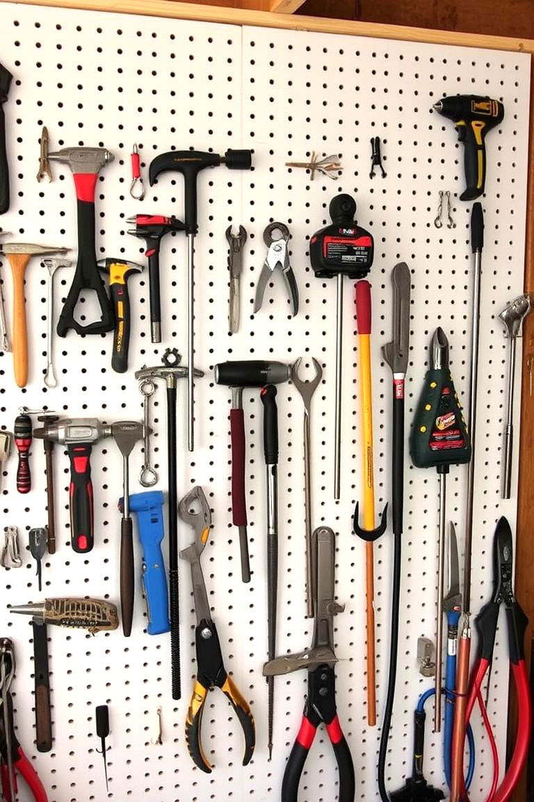 Install Pegboard for Versatile Storage - 24 Shed Organization Ideas