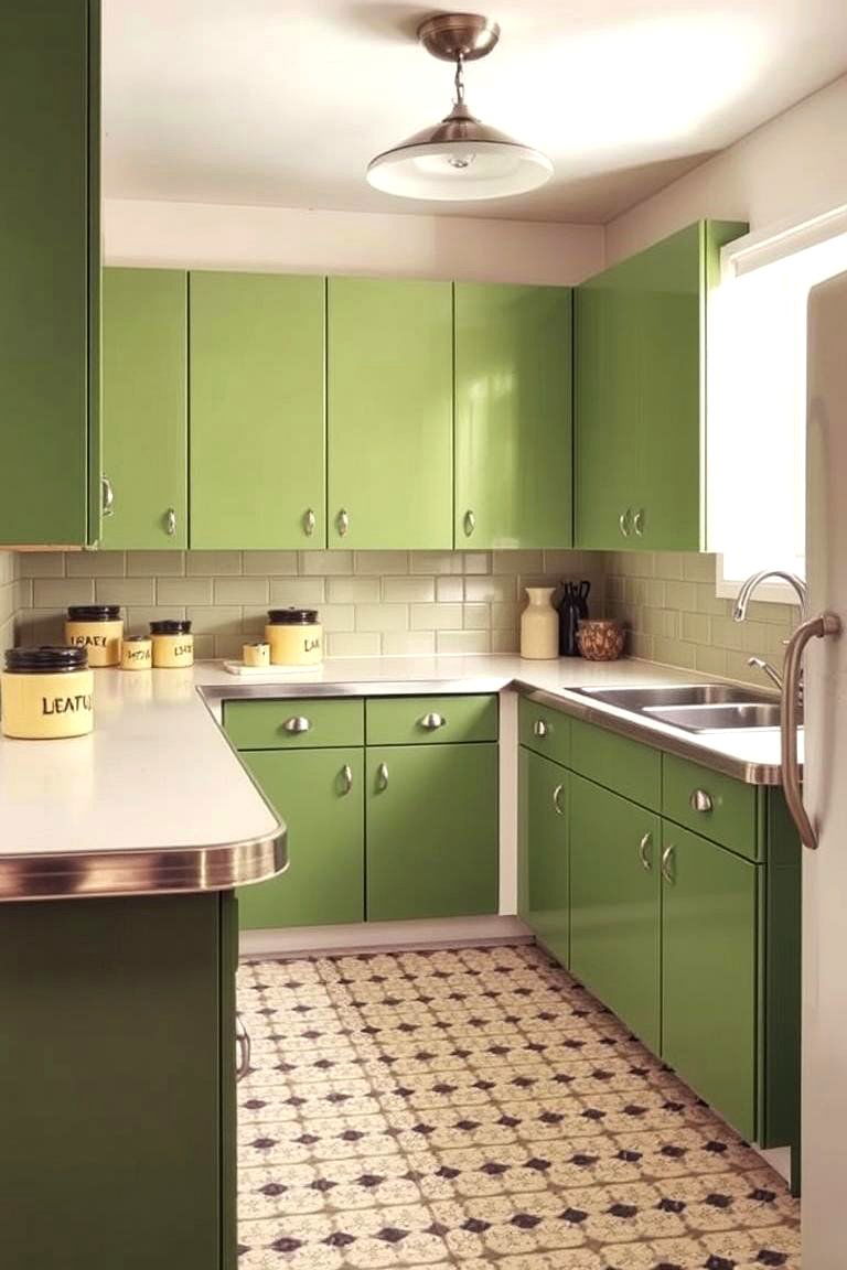 Install Sputnik Chandeliers - 24 Mid-century Modern Kitchen Ideas