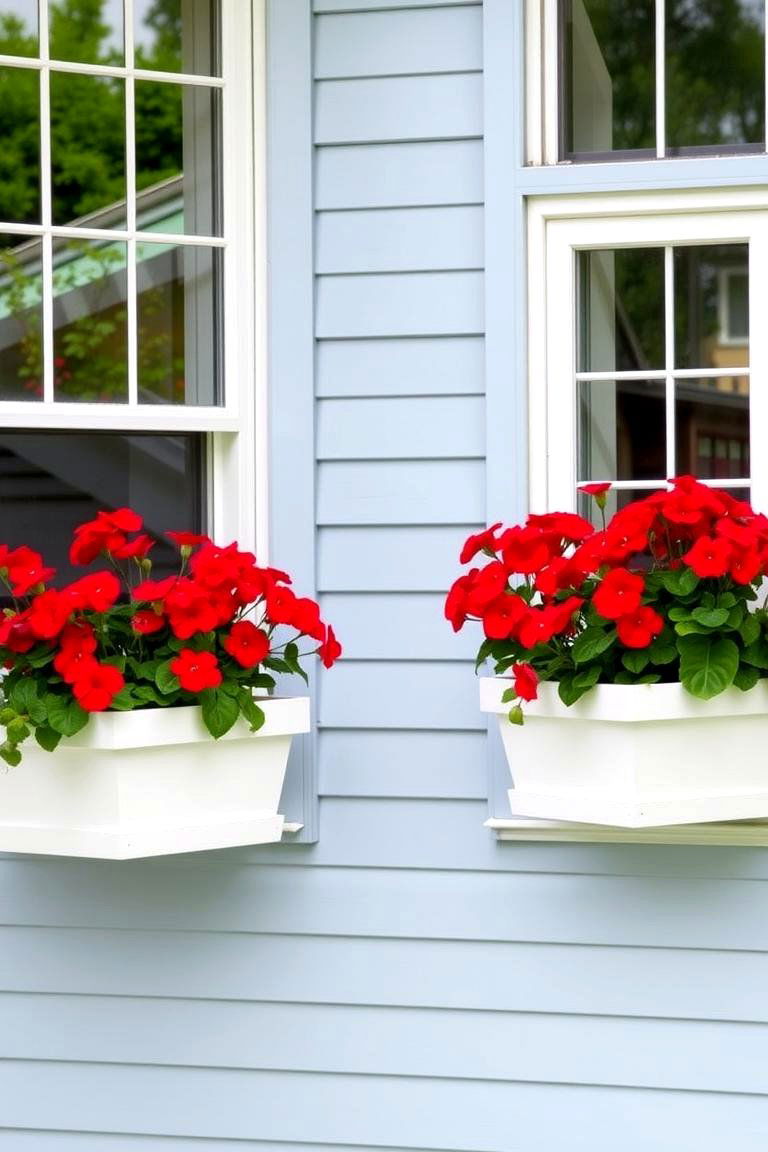 Install Window Boxes for Floral Displays - 24 Small Front Porch Ideas