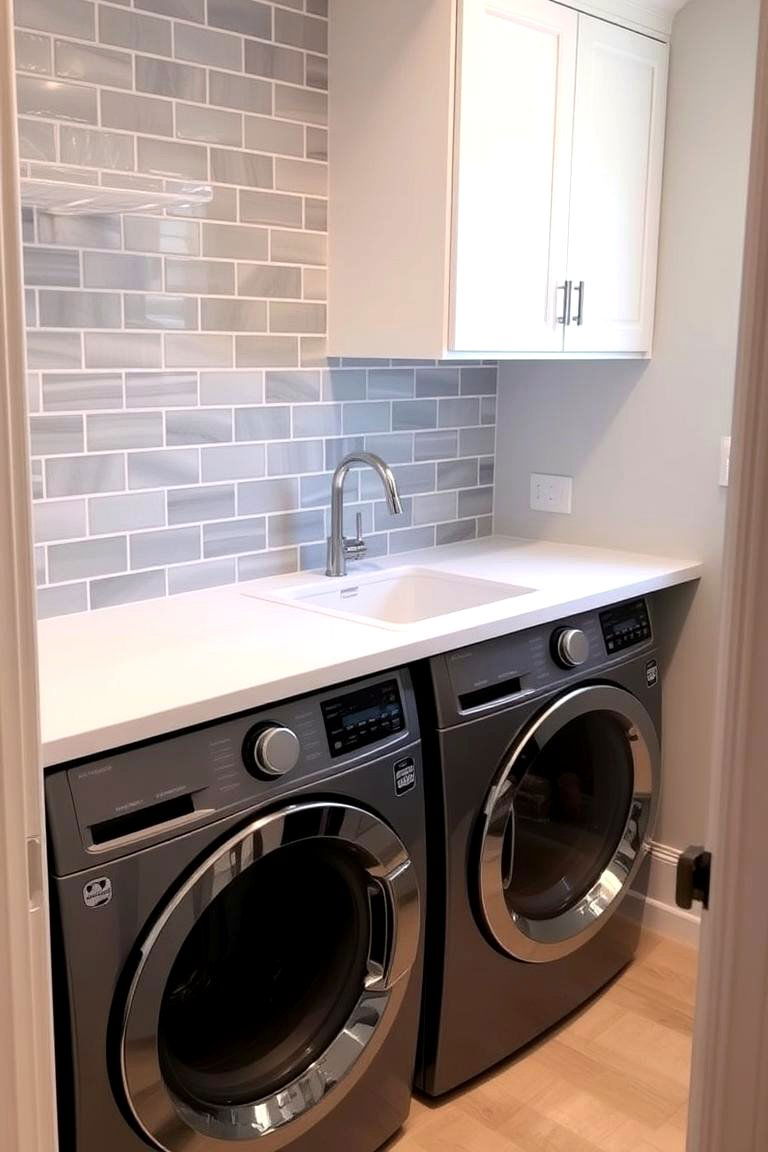 Install a Backsplash - 24 Laundry Room Decor Ideas