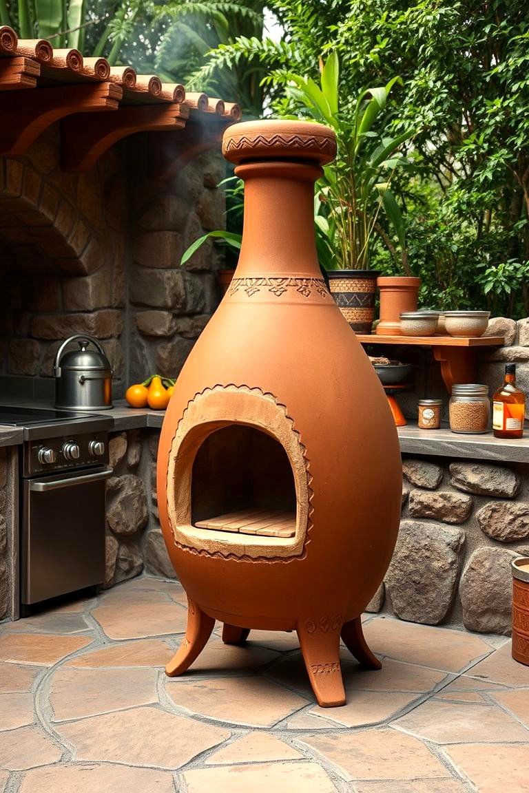 Install a Chimenea or Fireplace - 24 Mexican Kitchen Ideas