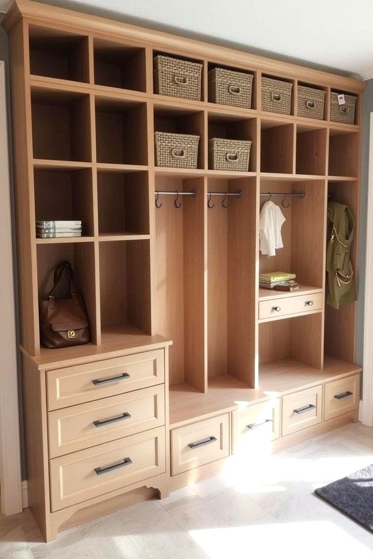 Install a Custom Built in Storage System - 24 Entryway Wall Ideas
