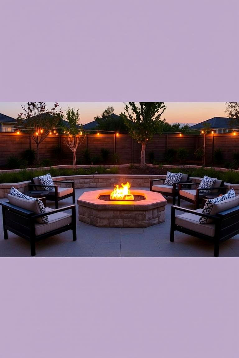 Install a Modern Fire Pit - 24 Front Yard Landscaping Ideas