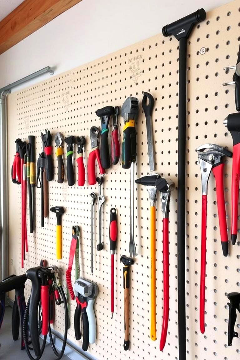 Install a Pegboard for Tool Organization - 24 Garage Makeover Ideas