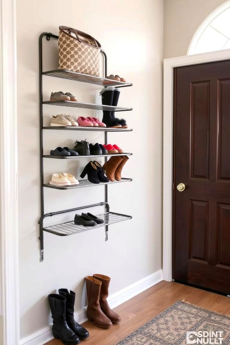 Install a Shoe Rack Wall - 24 Entryway Wall Ideas