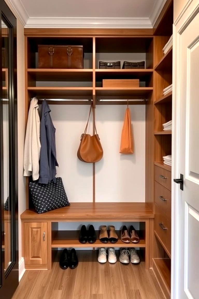 Install a Small Bench If Space Allows - 24 Hall Closet Organization Ideas