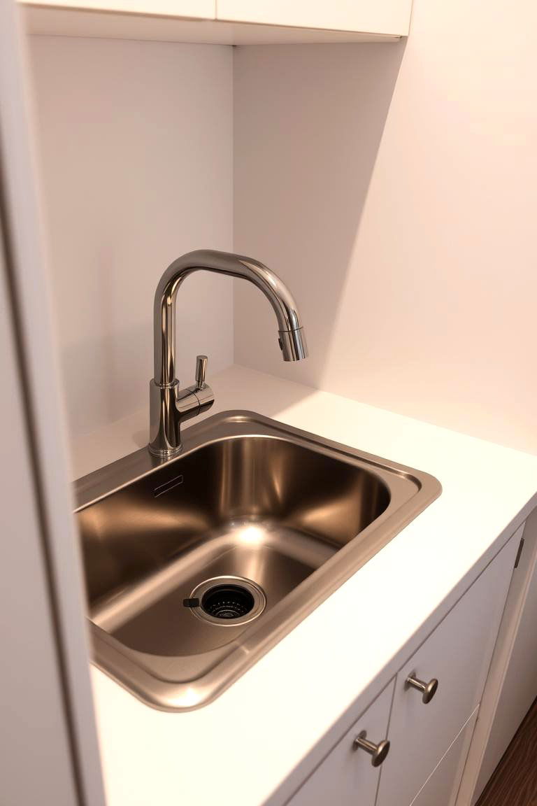 Install a Space Saving Sink - 24 Small Galley Kitchen Ideas on a Budget