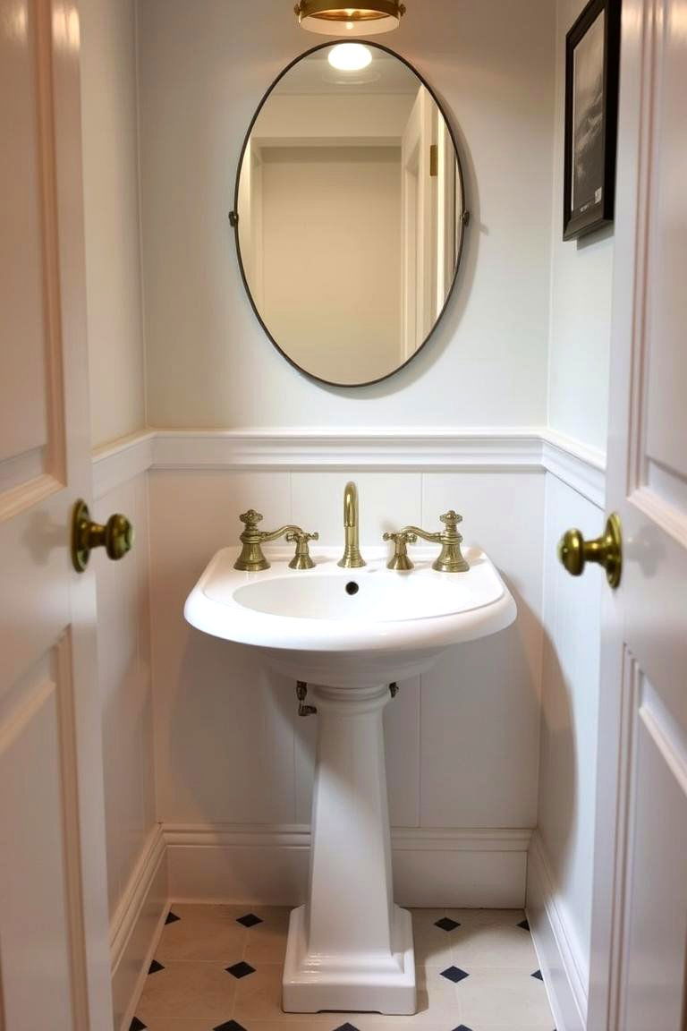 Install a Stylish Pedestal Sink for Timeless Elegance - 24 Half Bathroom Ideas
