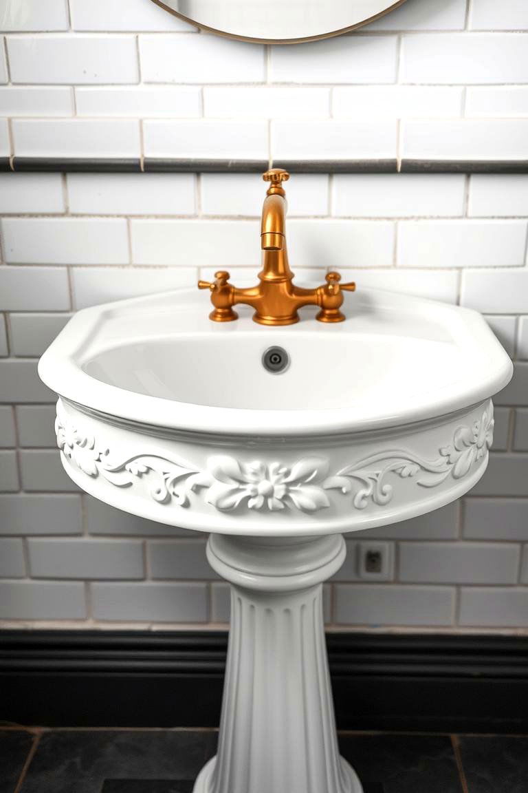 Install a Timeless Pedestal Sink - 24 Vintage Bathroom Ideas