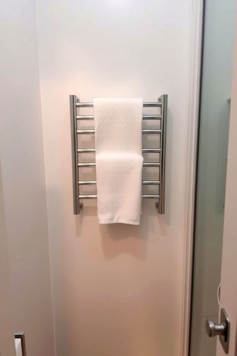 Install a Towel Warmer - 24 Small Master Bathroom Ideas
